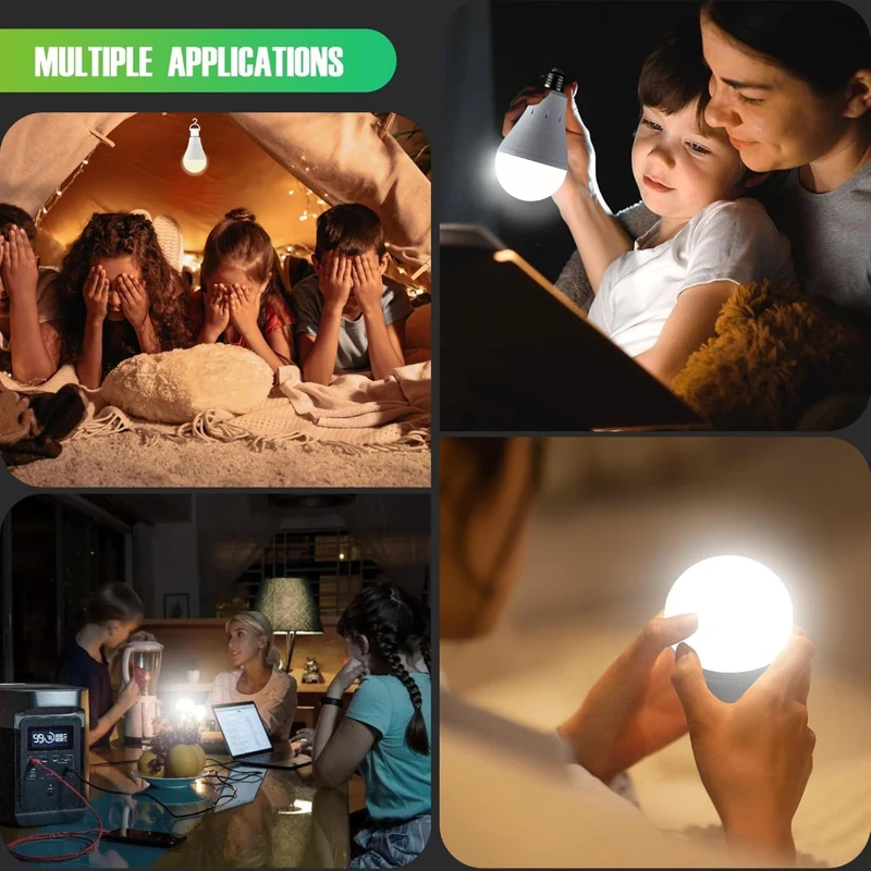 DEBAOBULB portable bulb shown in several household settings